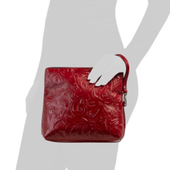 Patricia Nash-Tooled Leather Fold Over Wristlet Wallet-Lava-Valarie Style- NWT - Picture 3 of 11